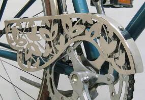 激光切割自行车防护板  骑行新体验