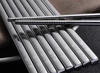 激光打标不锈钢餐筷-吃的干净 用的放心