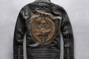 激光打标皮夹克 既要温度更要风度