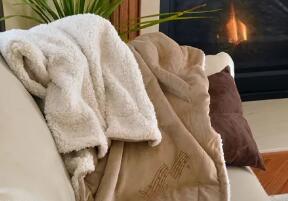 夏天空调房必备--空调毯激光印花